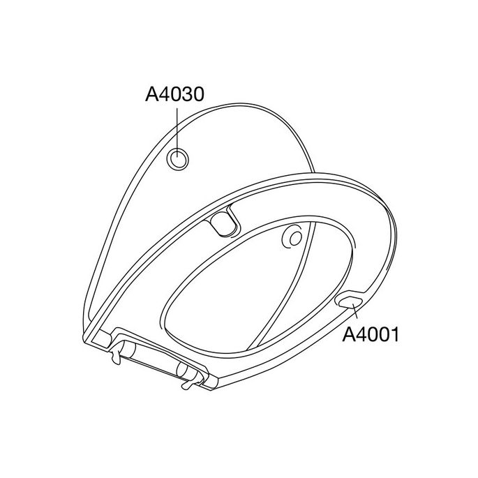 Pressalit Calmo 556001-D15999 toilet seat with lid black