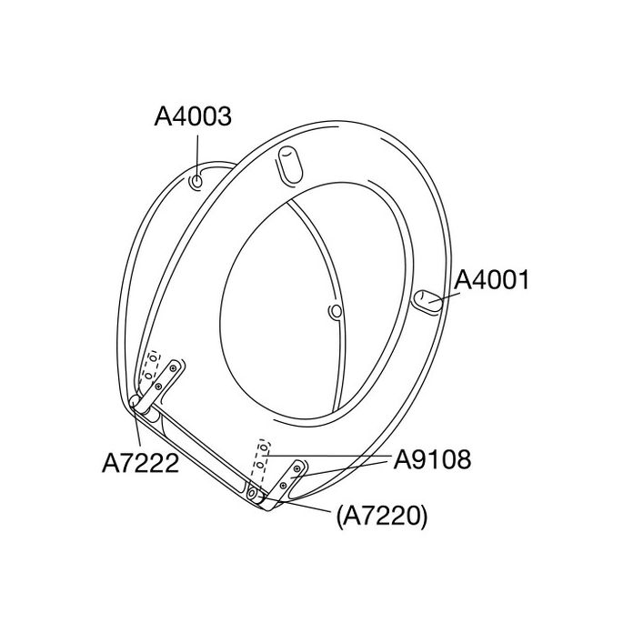 Pressalit Objecta 53111-BA1999 toiletzitting zonder deksel zwart polygiene