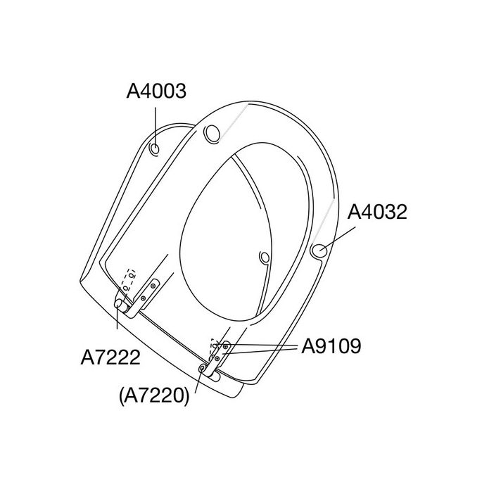 Pressalit Objecta D 172011-BQ6999 WC-Sitze mit Deckel weiß polygiene