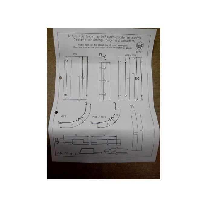 Sphinx Facette S8L41866 ( 2537265 ) compleet strippenset voor vijfhoek douche