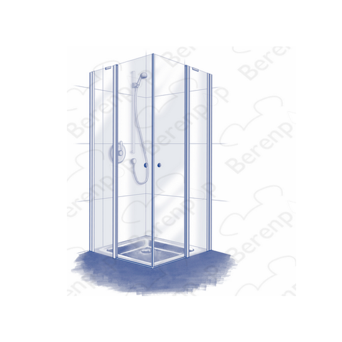 Sphinx Supra Top S8L40860 ( 2536915 ) complete strip set for corner shower with revolving doors (up to 04.2001)