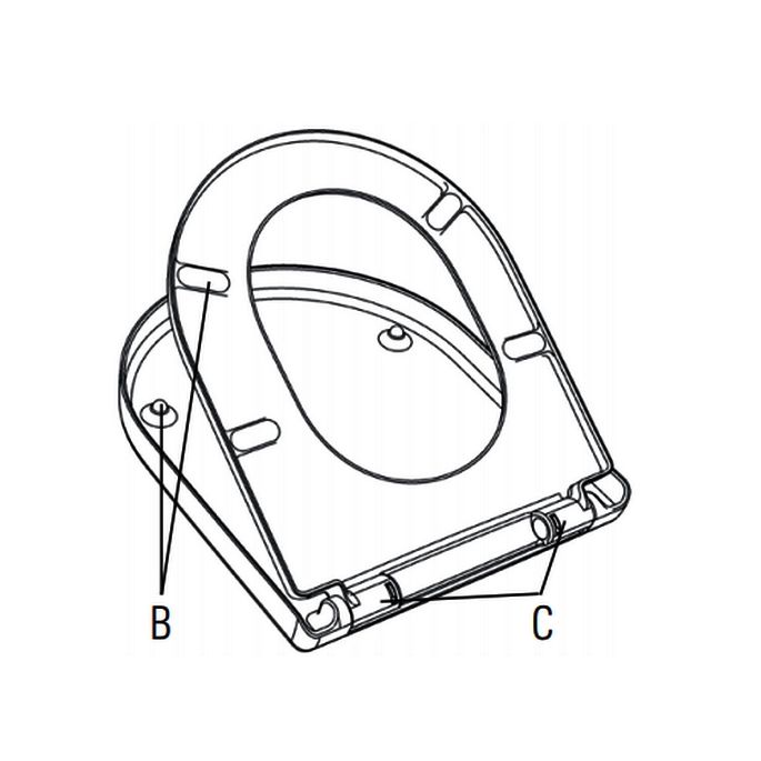 Villeroy en Boch (Omnia) Architectura 98M9C101 toiletzitting met deksel wit