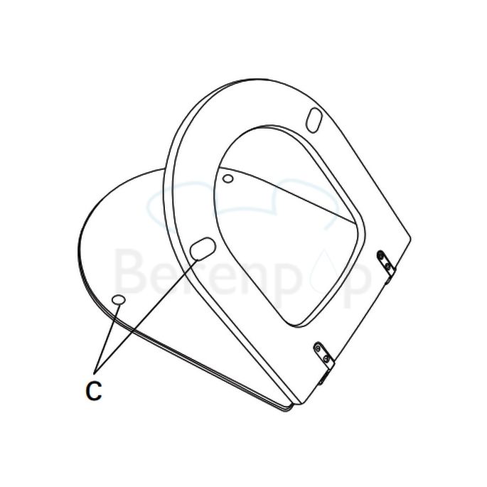 Villeroy en Boch Hommage 99266100 WC-Sitze mit Deckel Nussbaum gebeizt