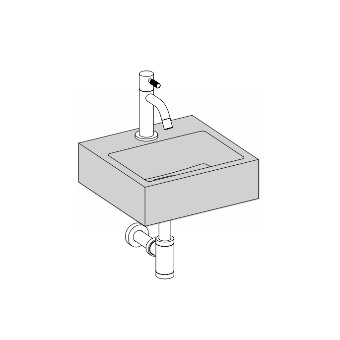 Clou Flush 1 CL0312010 ceramic fountain 28cm matte black