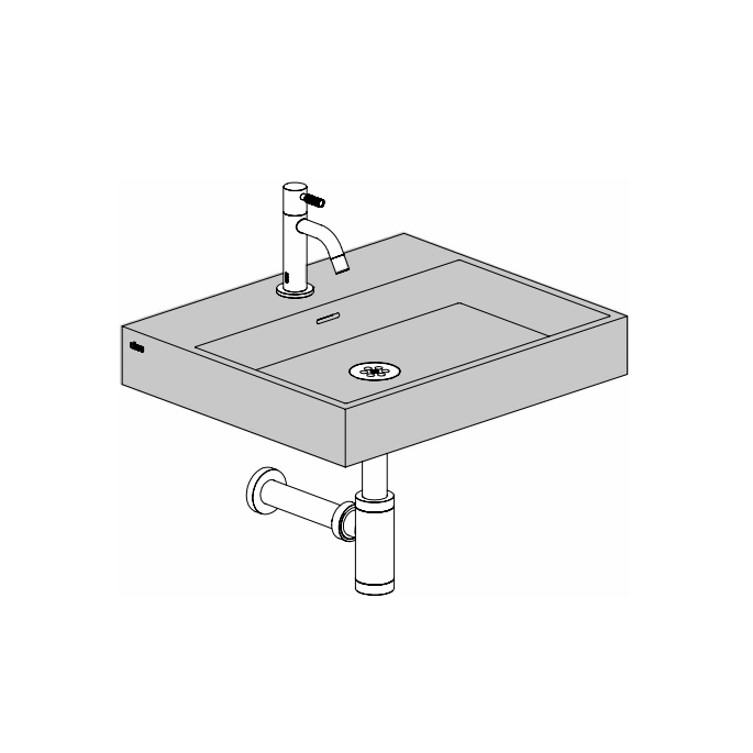 Clou Wash Me CL0226030 sink 50x42cm mineral marble white