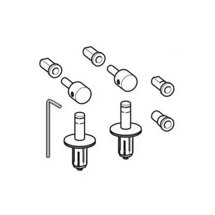 Geberit 598055000 set scharnieren chroom