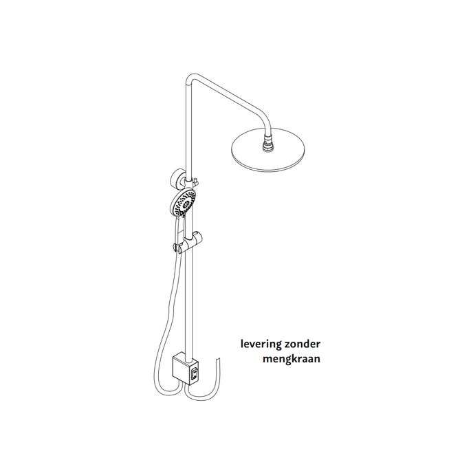 HSK AquaSwitch RS 200 rond 1001700 showerset zonder kraan chroom