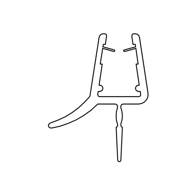 HSK E100058-F3 horizontaal afdichtingsprofiel 100cm, 8mm