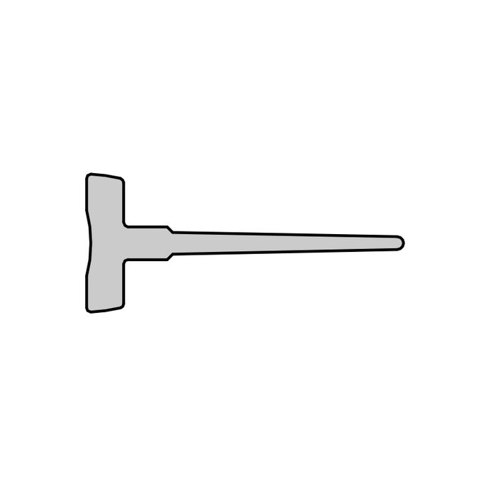 HSK E100067-145-10 Einschubgummi für Duschprofil 100cm Länge - 14,5mm hoch