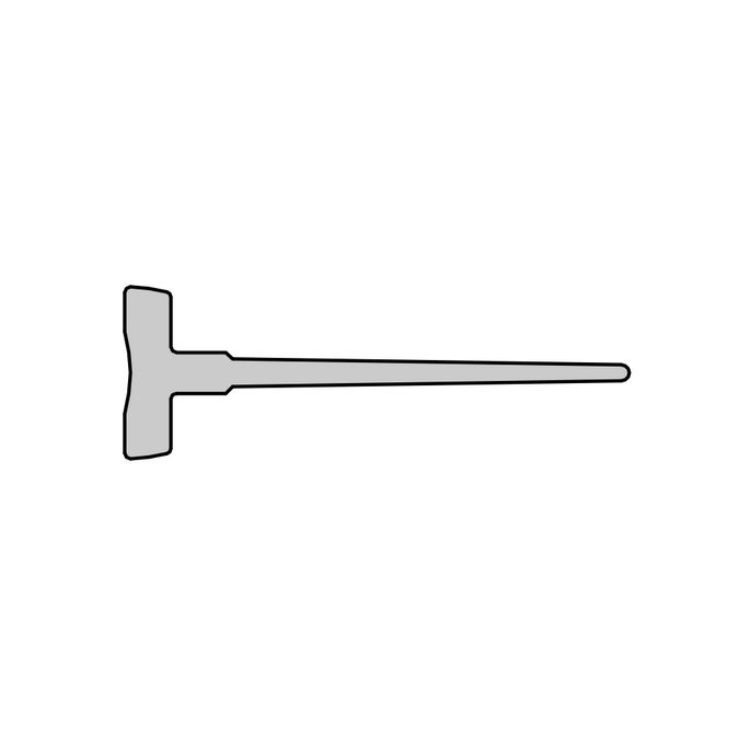 HSK E100067-185-15 Einschubgummi für Duschprofil 150cm Länge - 18,5mm hoch