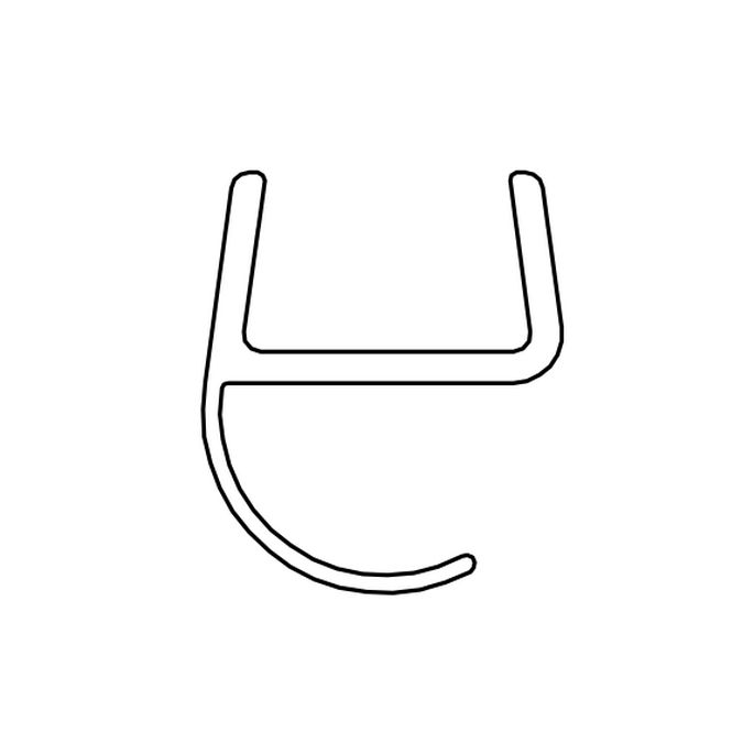 HSK E100077-8 vertikales Dichtungsprofil 200cm, 8mm