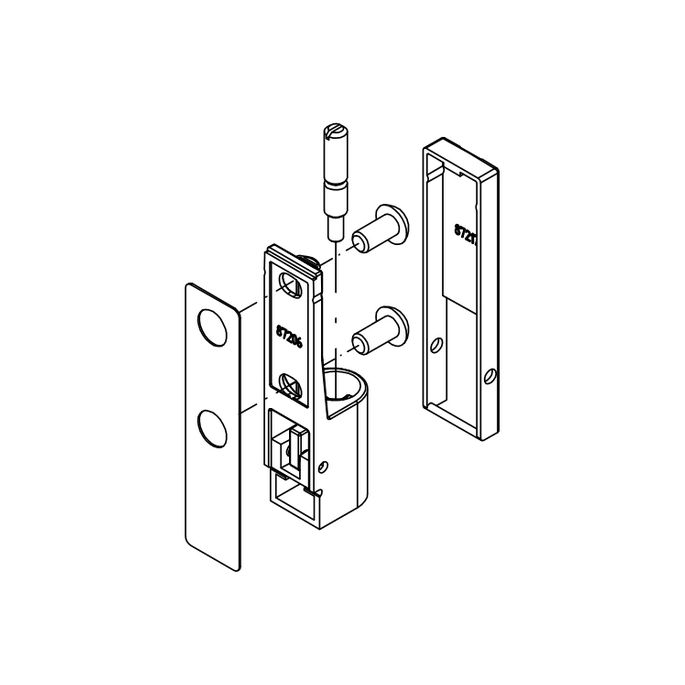 HSK Kienle E100310-U-41 scharnierdeel wandhouder beneden, chroom
