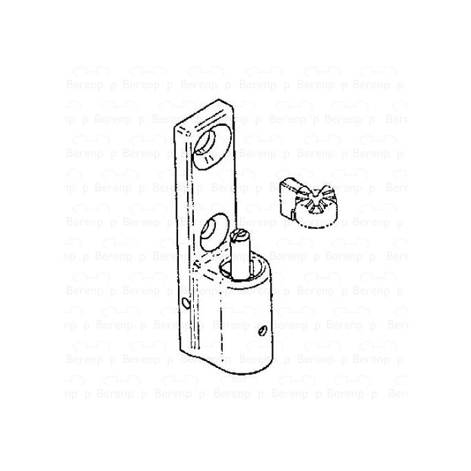HSK Kienle E87310-2 Scharnierteil Brausehalter unten, Edelstahl-Look *nicht mehr lieferbar*