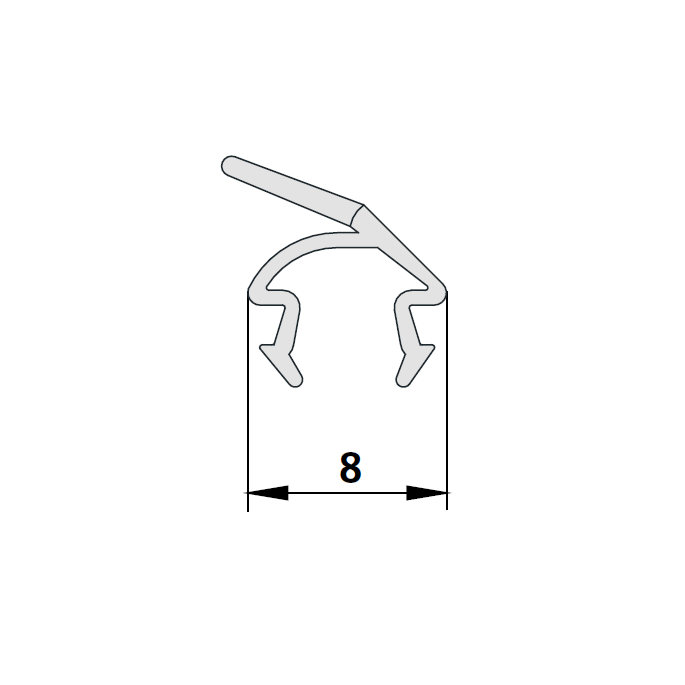 Kermi 2240371 dichting verticaal 200cm