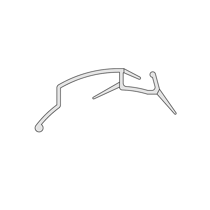 Kermi 2529779 dichting verticaal 200cm