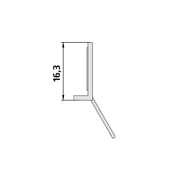 Kermi 2534805 set spatwaterdichtingen 2 x 100cm