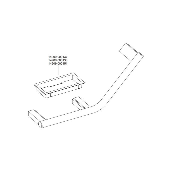 Keuco Collectie Plan 14909071037 handgreep 135° roestvrij staal