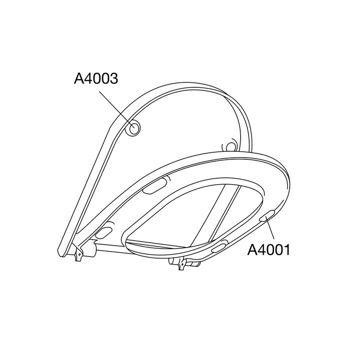 Pressalit 3 voor Sphinx Ravenna 684000-DK8999 toiletzitting met deksel wit