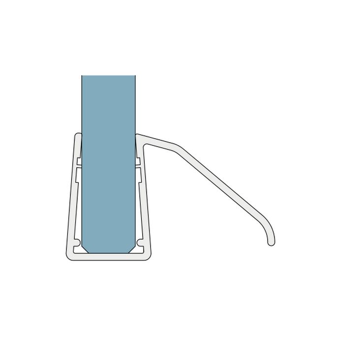 San4U Sealday SD237 afdichtprofiel voor onderkant douchedeur, 200cm, 8-10mm