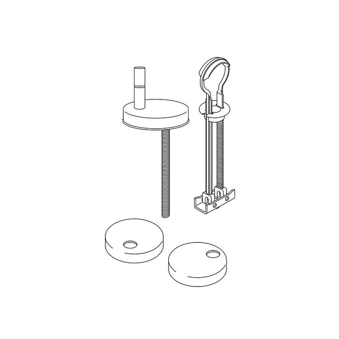 Villeroy en Boch Lifetime 9M02S061 set of adjustable hinges chrome