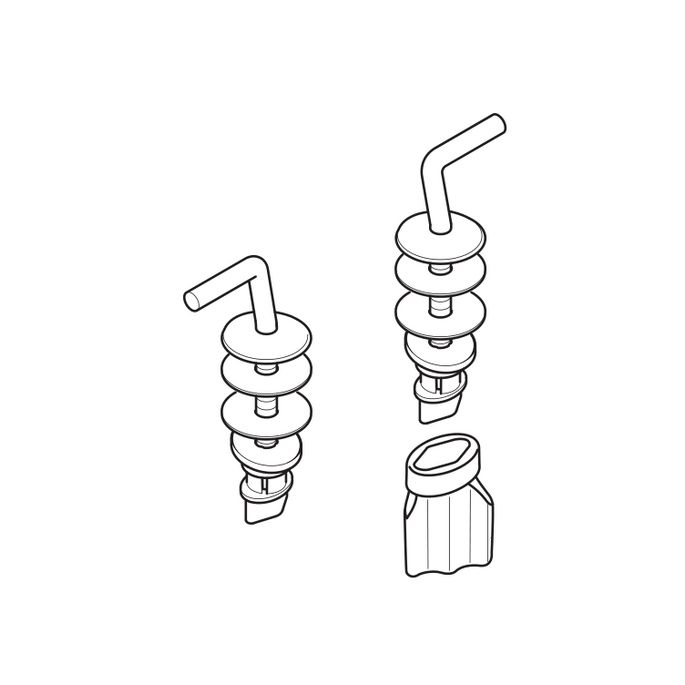 Villeroy en Boch O.Novo 92241561 set of fixed hinges chrome