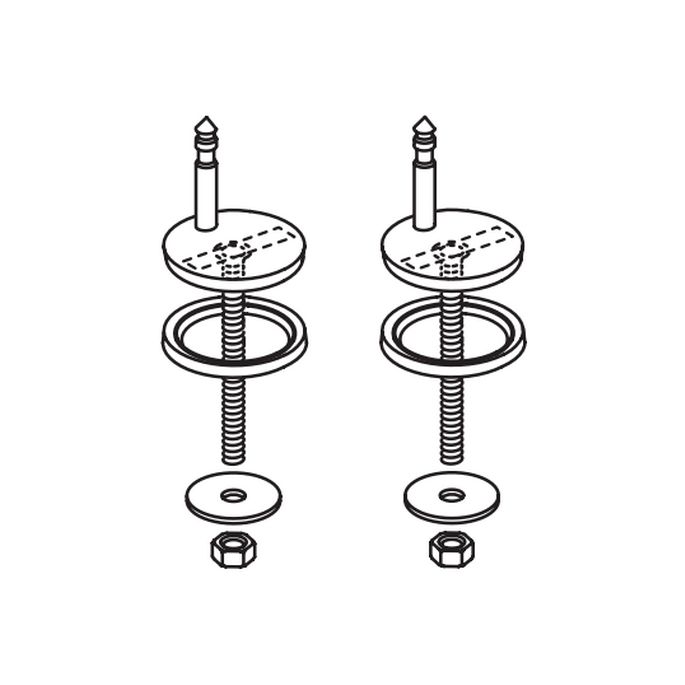 Wisa Star - Star S 1409260145 set of 2 hinges stainless steel