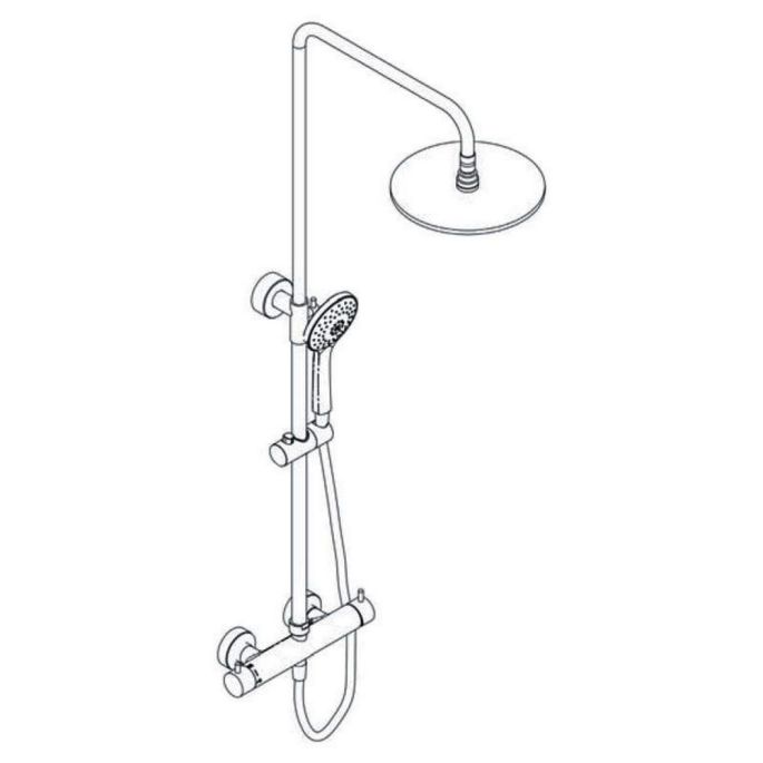 HSK RS 200 Mix rond 1006500 showerset met mengkraan chroom