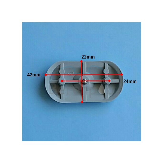 Pressalit A9003 buffer met schroef voor zitting ovaal grijs *niet meer leverbaar*