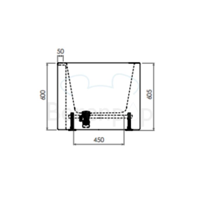 Clou InBe IB0540506 bad wandmodel 172x74 acryl wit