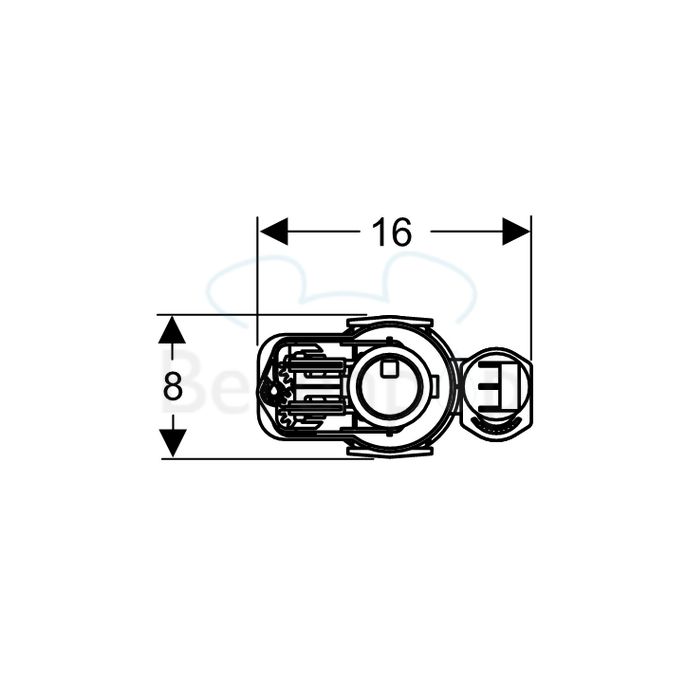Geberit 283354KD1 Type 590-380 flush mechanism with float valve *no longer available*