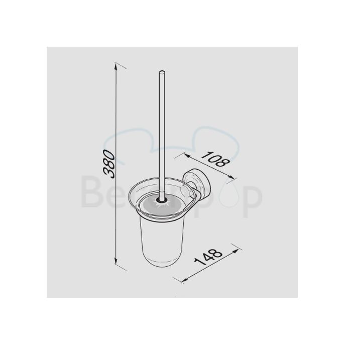 Geesa Luna 5500115 Accessoire-Set (WC Zubehörsatz) chrom