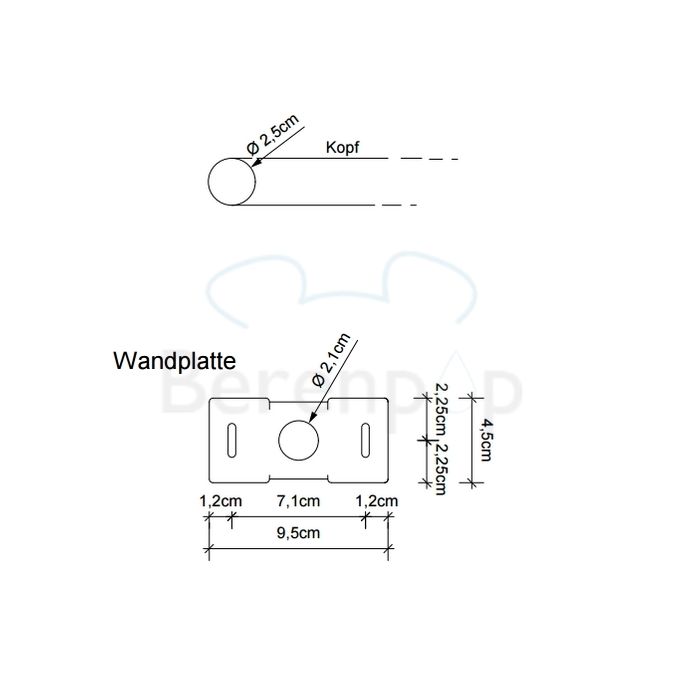 Decor Walther 0317700 DIM 60 wall light 60cm chrome