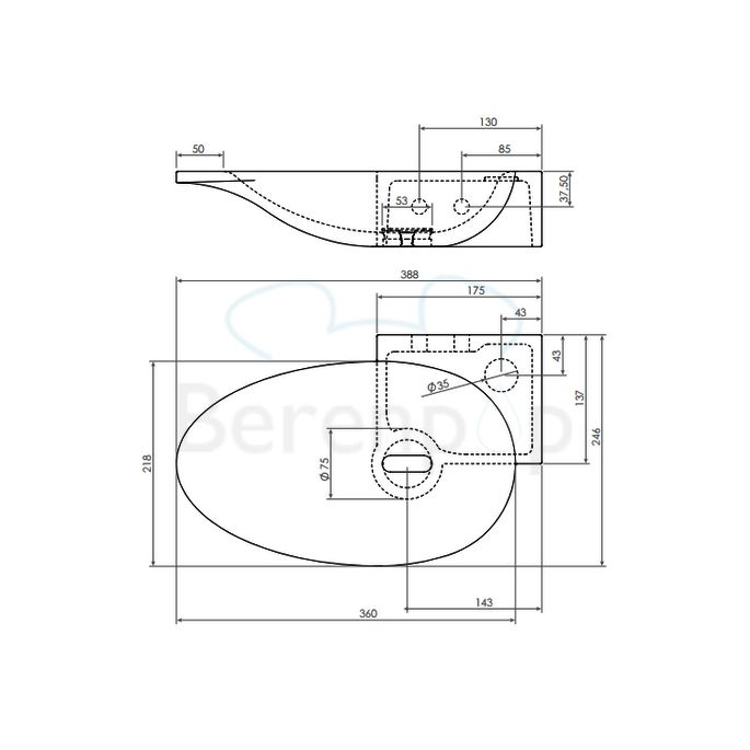 Clou First CL0308100 mineral marmer fontein 39cm wit