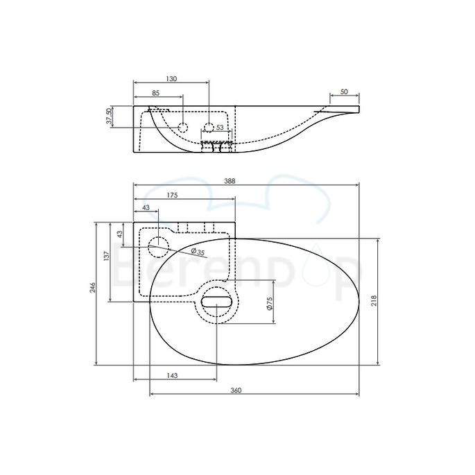 Clou First CL0308101 mineral marble fountain 39cm white