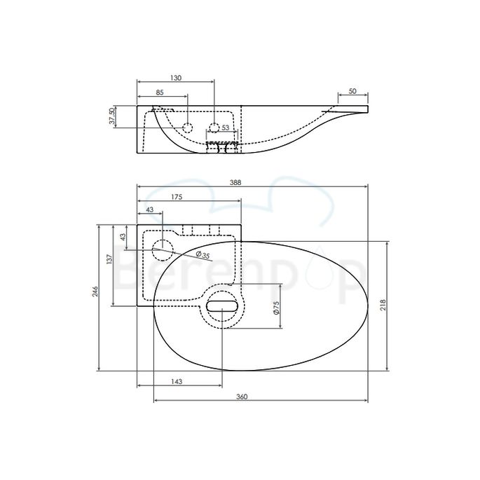 Clou First CL0310101 aluite fontein 39cm wit