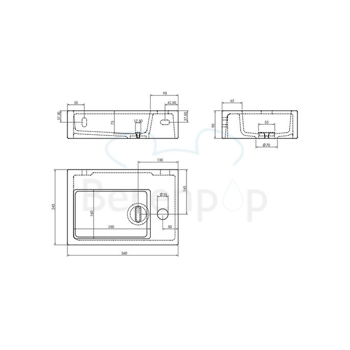 Clou Flush 2 CL0303020 keramiek fontein 36cm wit