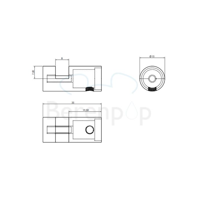 Clou Hold Me CL080100129 Spiegelklammern (4 Stück) chrom