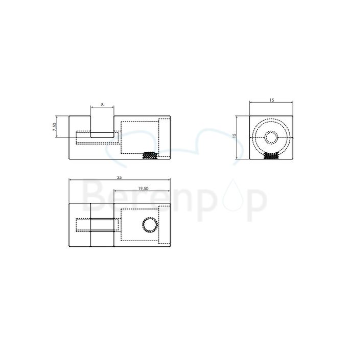 Clou Hold Me CL080100241 Spiegelklammern (4 Stück) Edelstahl gebürstet