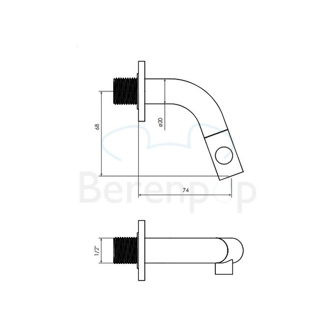 Clou Kaldur CL060500129 basin tap 1/2