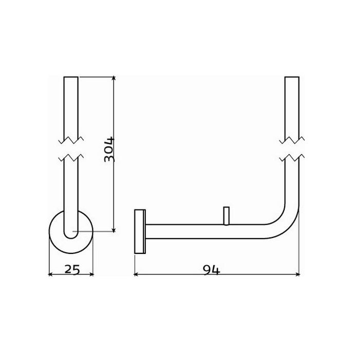 Clou Slim CL090303541 reserverolhouder rvs geborsteld