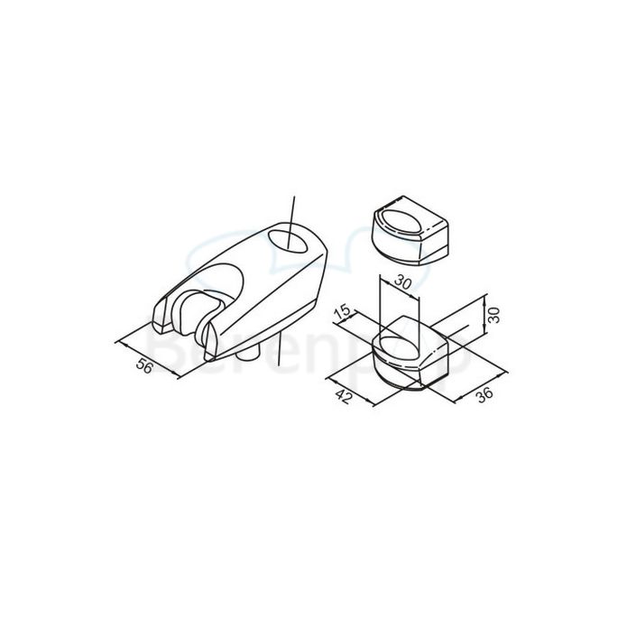 Damixa Excel 2392000 glijstuk + reparatieset voor glijstang chroom