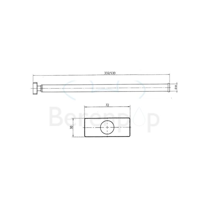 Decor Walther 0507300 DW 730 handdoekhouder chroom