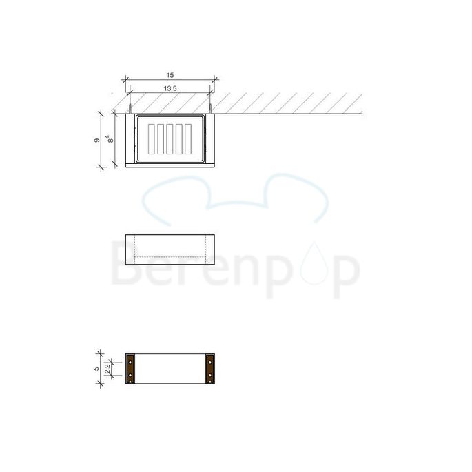 Decor Walther Brick 0591100 BK WSS zeephouder wit porselein/ chroom
