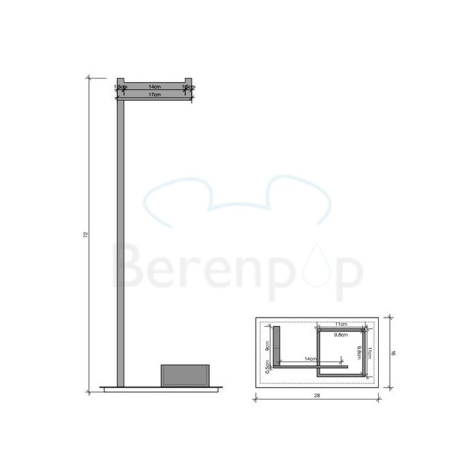 Decor Walther Ziegel 0591300 BK SBK Toilettenbürstenhalter/ Toilettenpapierhalter standard chrom