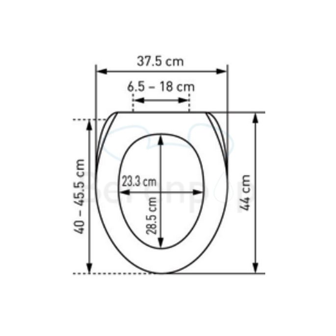 Diaqua Barbana 31166641 toiletzitting met deksel wit