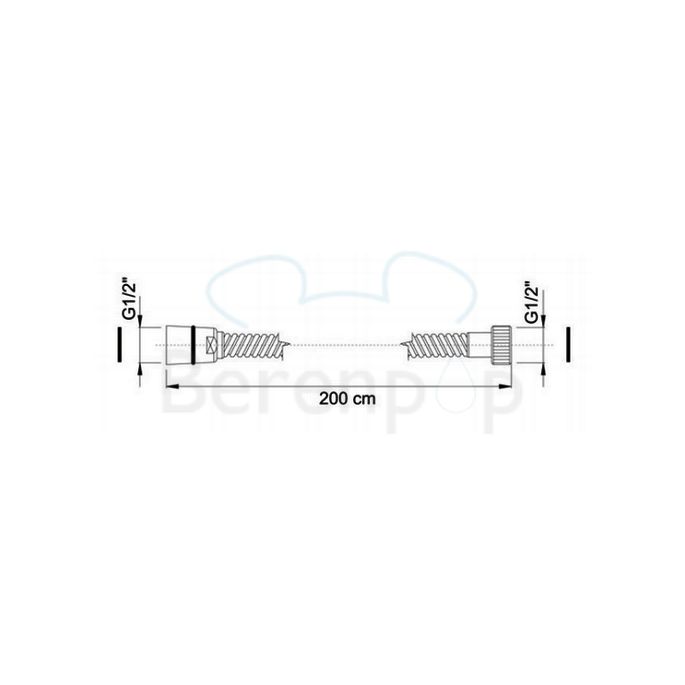 Fima Carlo Frattini F2022CR Brauseschläuche 200cm chrom