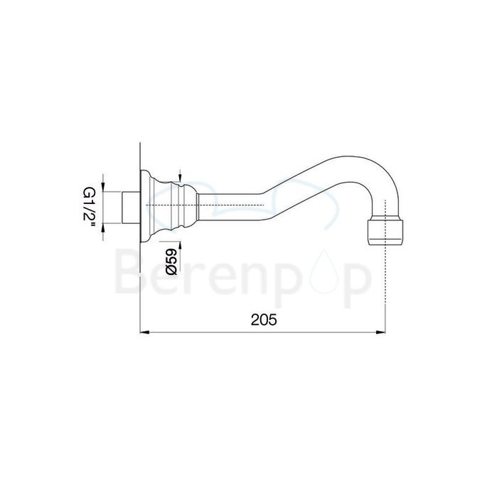 Fima Carlo Frattini F2157OR wanduitloop 1/2