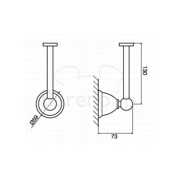 Fima Carlo Frattini Style F60451SN toilet roll holder without flap brushed nickel