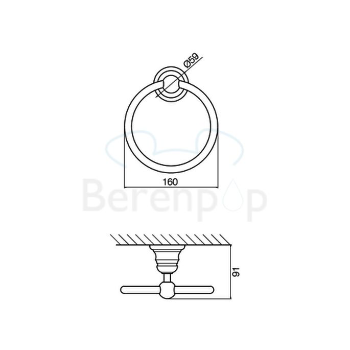 Fima Carlo Frattini Victory F60621SN Handtuchring Nickel gebürstet