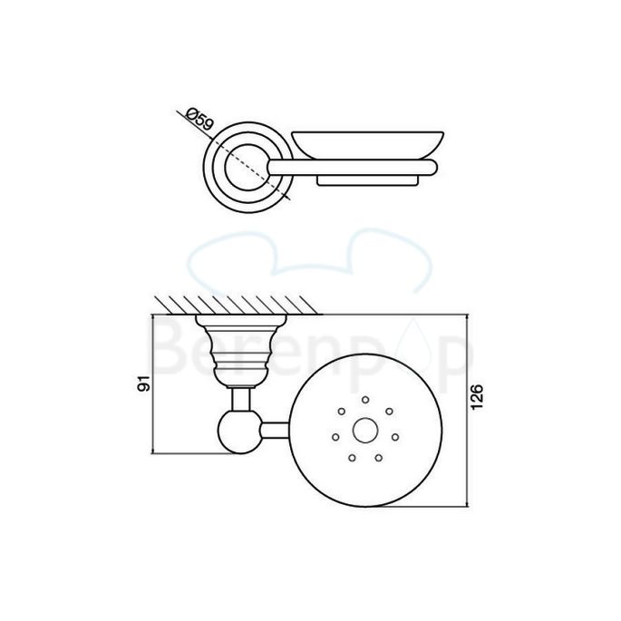 Fima Carlo Frattini Victory F60632CR Seifenhalter weiß satiniertes Glas/ Chrom